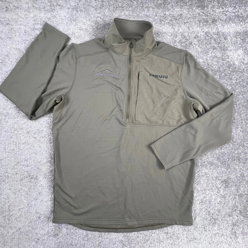 Kuiu StrongFleece 260 Mens Medium 1/4 Zip Pullover Jacket Major Brown 15021 STF